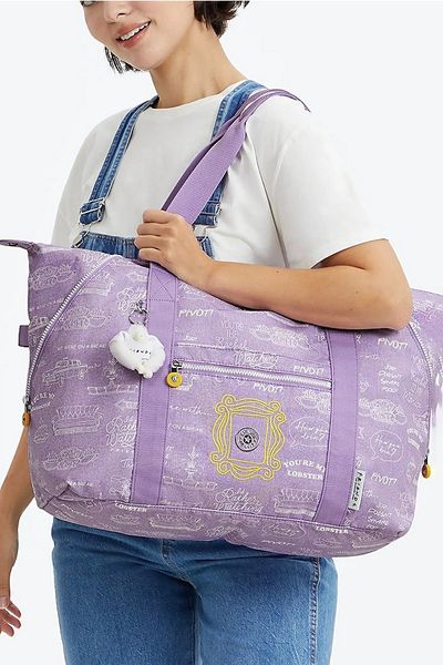 Kipling Kipling Friends Art Tote Bag in Framed Lilac, Women's at Urban Outfitters