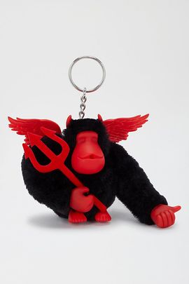 Kipling Kipling Halloween Devil Monkey Keychain in Halloween Red at Urban Outfitters