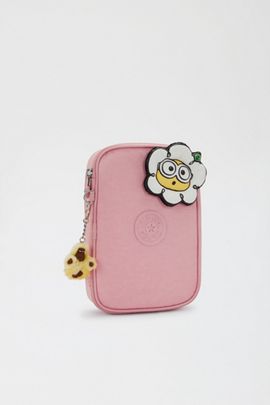 Kipling Kipling Minions 100 Pencil Case in Pink Daisy at Urban Outfitters