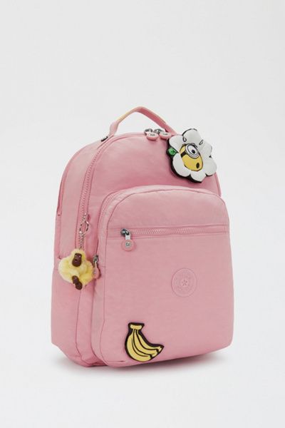 Kipling Kipling Minions Seoul Lap 17" Laptop Backpack in Pink Daisy, Women's at Urban Outfitters