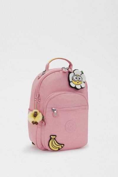 Kipling Kipling Minions Seoul Tablet Backpack in Pink Daisy, Women's at Urban Outfitters