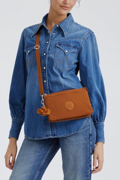Kipling Kipling Riri Crossbody Bag in Stylish Mokka, Women's at Urban Outfitters