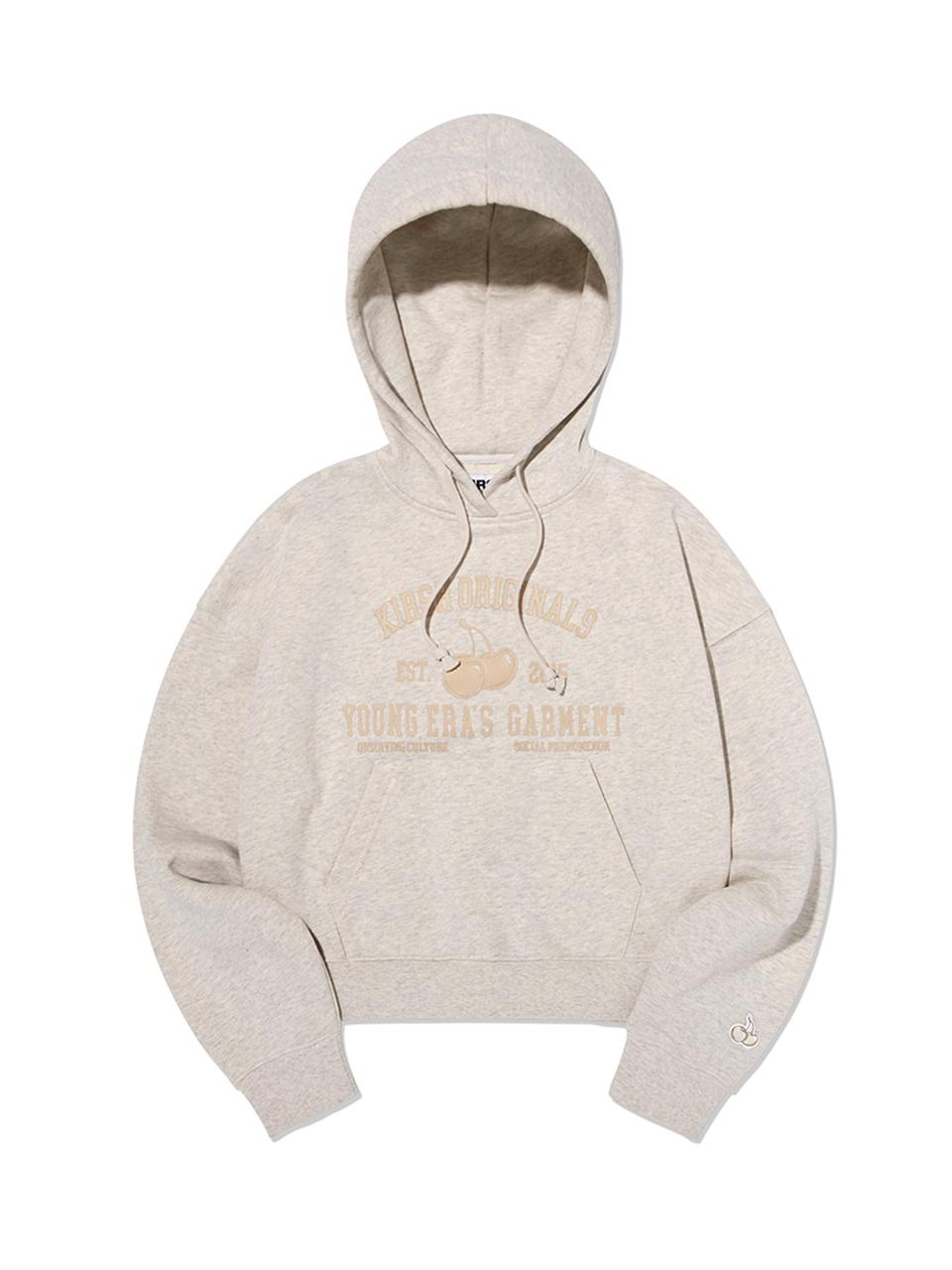 KIRSH Arch Logo Cropped Hoodie