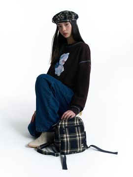 KIRSH Cheek Check mini backpack [Dark Navy]