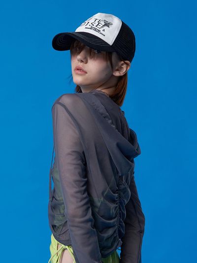 KIRSH Collection Graphic Mesh Cap_White