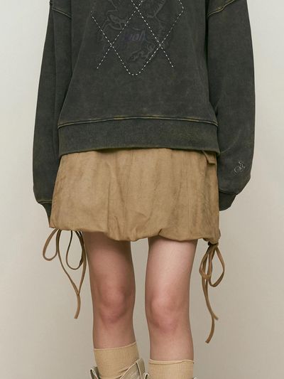 KIRSH Collection Suede Pumpkin Skirt [Light Beige]