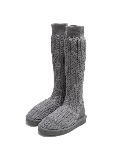 KIRSH Kirsch Cable Knee Socks Boots [Melange Gray]