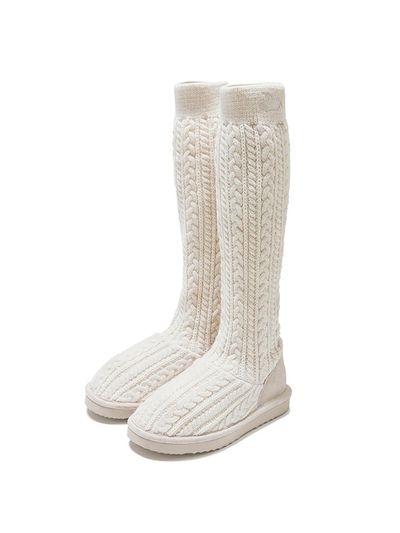 KIRSH Kirsch Cable Knee Socks Boots [white]