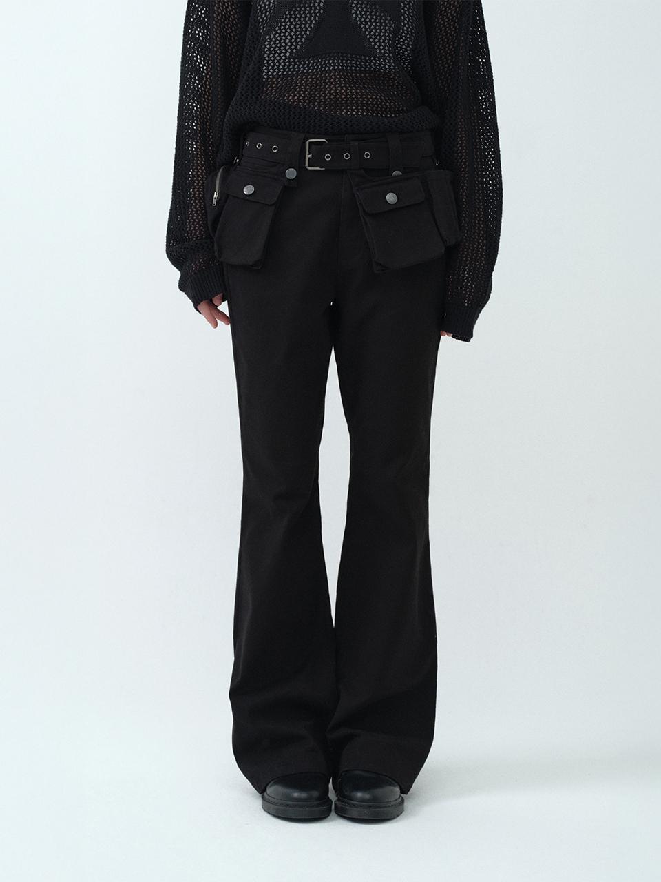 KIRSH KIRSH X VIVA STUDIO Belt Cargo Pants [Black]