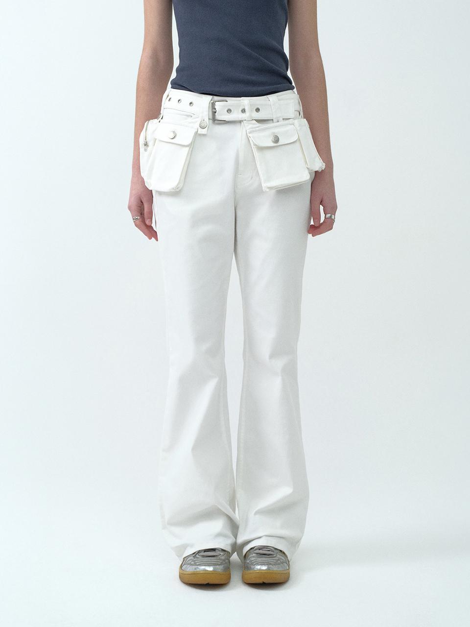 KIRSH KIRSH X VIVASTUDIO Belt Cargo Pants [WHITE]