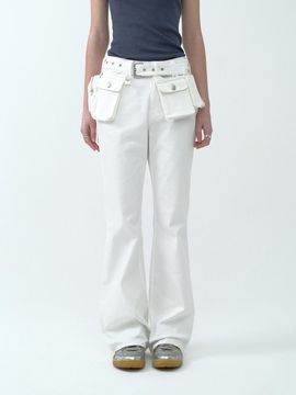KIRSH KIRSH X VIVASTUDIO Belt Cargo Pants [WHITE]