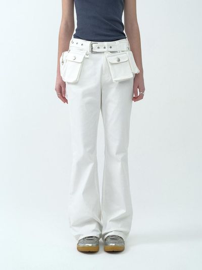 KIRSH KIRSH X VIVASTUDIO Belt Cargo Pants [WHITE]