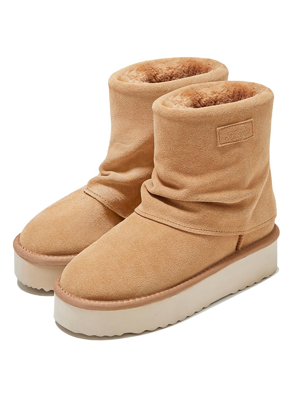 KIRSH Kirsie Suede Platform Boots [Camel]