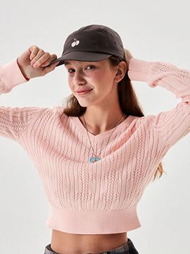 KIRSH Mono Logo Camp Cap_Brown