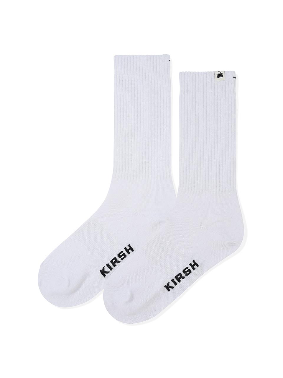KIRSH Plain Logo Cotton-Blend Two-Pack Socks [beige]