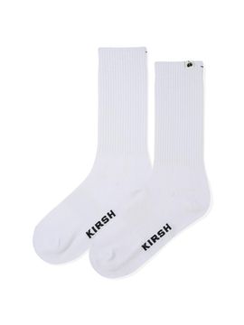 KIRSH Plain Logo Cotton-Blend Two-Pack Socks [beige]