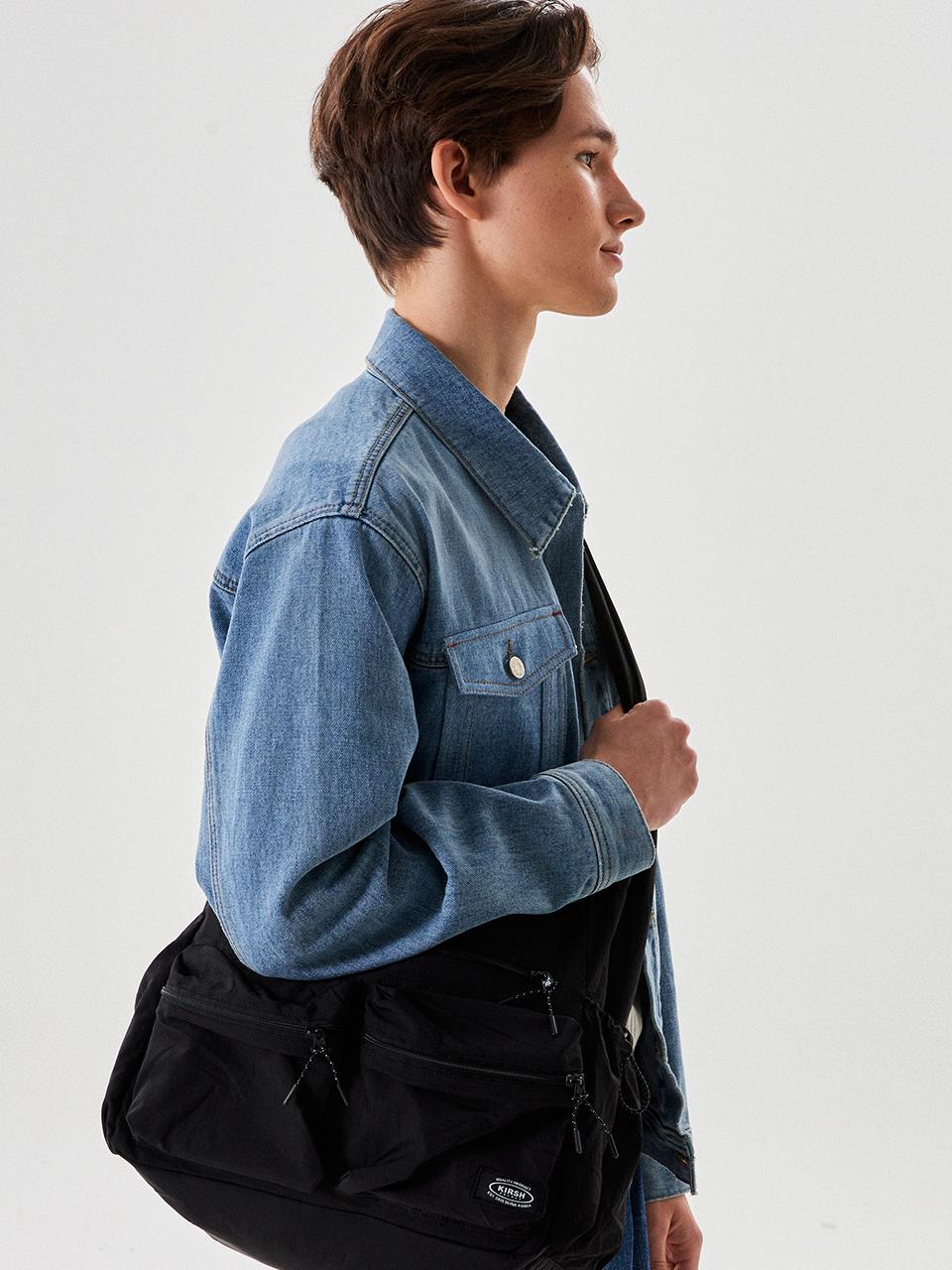 KIRSH Pocket Drawstring Cross Bag_Black
