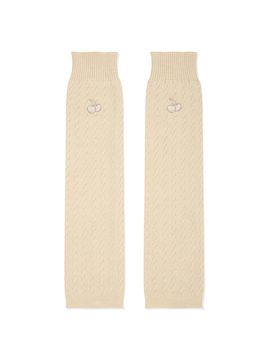 KIRSH RED Cable Knit Leg Warmer [white]