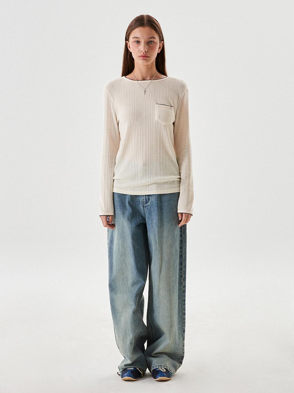 KIRSH Ribbed Long Sleeve T-shirt