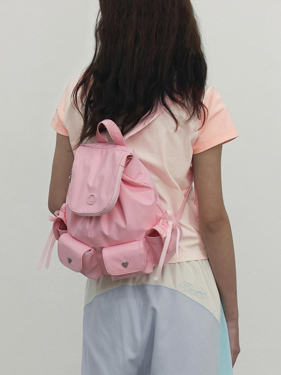 KIRSH Ribbon Point Mini Backpack_Pink