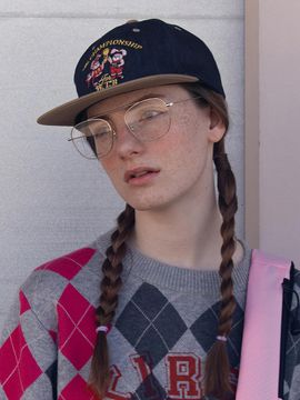KIRSH Witty Graphic Denim Ball Cap_Light Blue
