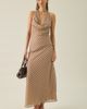 Kiss The Sky Kiss The Sky Adriana Striped Maxi Skirt in Brown, Women's at Urban Outfitters - 1