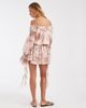 Kiss The Sky Kiss the Sky boho off the shoulder mini dress with asymmetric ruffles in pink multi - 4