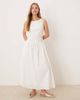 Kiss The Sky Kiss The Sky drop waist vest maxi dress in off white - 1