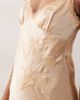 Kiss The Sky Kiss The Sky Helena embroidered satin midaxi dress in apricot-Neutral - 4