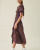 Kiss The Sky Kiss The Sky Hope Shirred Short Sleeve Maxi Dress in Maroon, Women's at Urban Outfitters - 2