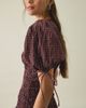 Kiss The Sky Kiss The Sky Hope Shirred Short Sleeve Maxi Dress in Maroon, Women's at Urban Outfitters - 6