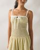 Kiss The Sky Kiss The Sky Jules Seersucker Shirred Drop Waist Maxi Dress in Light Yellow, Women's at Urban Outfitters - 3