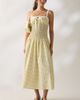 Kiss The Sky Kiss The Sky Jules Seersucker Shirred Drop Waist Maxi Dress in Light Yellow, Women's at Urban Outfitters - 5