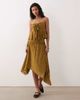 Kiss The Sky Kiss The Sky juniper strapless tie top in olive green - 2