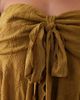 Kiss The Sky Kiss The Sky juniper strapless tie top in olive green - 4
