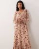 Kiss The Sky Kiss The Sky long sleeve floaty tiered midaxi dress in pink floral - 4
