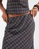 Kiss The Sky Kiss the Sky low rise maxi slip skirt in blue plaid - part of a set - 3