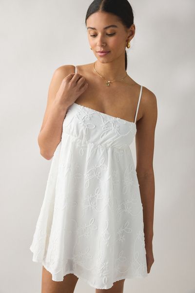 Kiss The Sky - Lucie Broderie Babydoll Cami Mini Dress in White, Women's at Urban  Outfitters