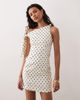 Kiss The Sky Kiss The Sky off the shoulder polka dot mini dress in white - 1
