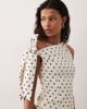 Kiss The Sky Kiss The Sky off the shoulder polka dot mini dress in white - 4