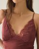 Kiss The Sky Kiss The Sky Persia Jacquard Satin Lace Trim Mini Dress in Plum, Women's at Urban Outfitters - 2