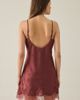 Kiss The Sky Kiss The Sky Persia Jacquard Satin Lace Trim Mini Dress in Plum, Women's at Urban Outfitters - 3