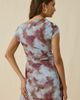 Kiss The Sky Kiss The Sky Skyler Abstract Mesh Off-The-Shoulder Mini Dress in Light Blue, Women's at Urban Outfitters - 4