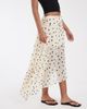 Kiss The Sky Kiss The Sky Titia asymmetric slit side skirt in ivory polka dot-White - 2