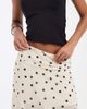Kiss The Sky Kiss The Sky Titia asymmetric slit side skirt in ivory polka dot-White - 3