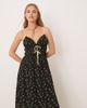 Kiss The Sky Kiss The Sky v neck sleeveless maxi dress in black floral print - 1