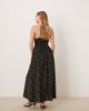 Kiss The Sky Kiss The Sky v neck sleeveless maxi dress in black floral print - 2