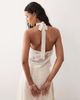 Kiss The Sky Kiss The Sky Yasmeen chiffon lace halter top in cream-Neutral - 2