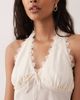 Kiss The Sky Kiss The Sky Yasmeen chiffon lace halter top in cream-Neutral - 4