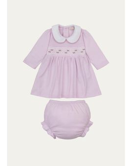 Kissy Kissy Baby Girl's 2-Piece Cotton Dress & Bloomers Set
